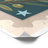 Alte Ansichtskarte Santorin Griechenland Reise Poster (Ecke)