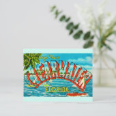 Alte Ansichtskarte von Clearwater Florida Postkarte (Stehend Vorderseite)