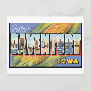 Alte Ansichtskarte von Davenport, Iowa Postkarte