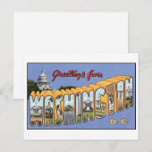 Alte Ansichtskarte von Washington, DC Postkarte (Vorne/Hinten)