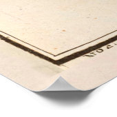 Alte Antigua-Karte (1747) Vintage Waladli-Insel Poster (Ecke)