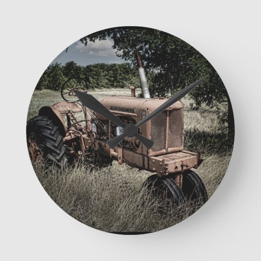 Alte antike Allianz Chalmers Clock Runde Wanduhr (Vorderseite)