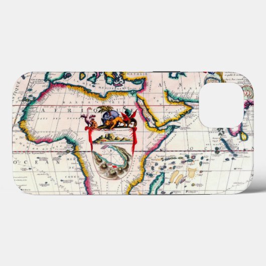 Alte antike Karte Afrikas von 1687 Case-Mate iPhone Hülle (Rückseite (Horizontal))