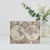 Alte Antike Karte der Welt (Stehend Vorderseite)