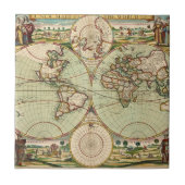 Alte Antike Keramik Fliese (Vorderseite)