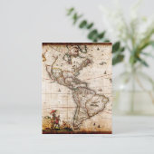 Alte Antike Nord- und Südamerika Karte (Stehend Vorderseite)