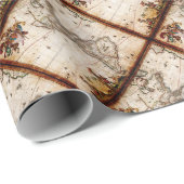 Alte Antike Nord- und Südamerika Karte Geschenkpapier (Rolleneckpunkt)