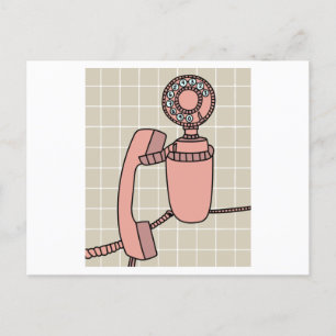 Alte antike Retrophones Postkarte