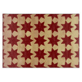 Alte antike rote Papiersteppdecke spielt Schneidebrett (Vorderseite)