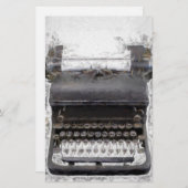 alte antike Schreibmaschine Briefpapier (Vorne/Hinten)