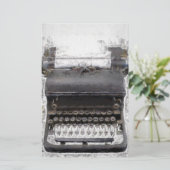 alte antike Schreibmaschine Briefpapier (Stehend Vorderseite)