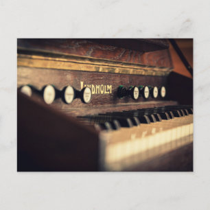 Alte Antike Tastatur Klavier Tasten Instrument Postkarte