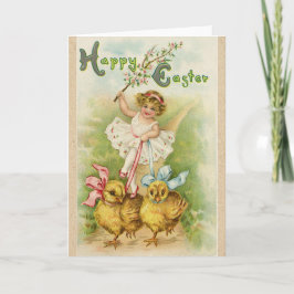 Alte Antike Vintag Happy Osterwünsche Grüße Feiertagskarte