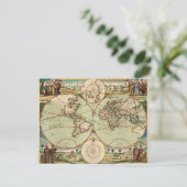 Alte antike Vintage Karte Weltpostkarte (Stehend Vorderseite)