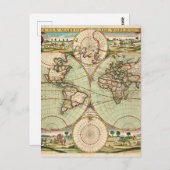 Alte antike Vintage Karte Weltpostkarte (Vorne/Hinten)