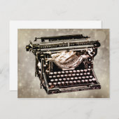 Alte antike Vintage Schreibmaschine Postkarte (Vorne/Hinten)