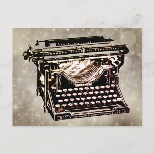 Alte antike Vintage Schreibmaschine Postkarte (Vorderseite)