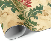 Alte antike WeihnachtsDamaske Geschenkpapier (Rolleneckpunkt)