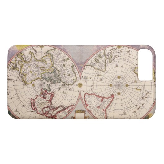 Alte antike Weltkarte Case-Mate iPhone Hülle (Rückseite (Horizontal))