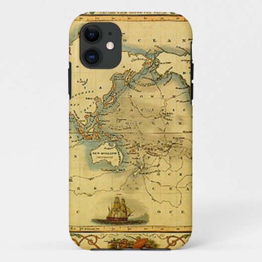 Alte antike Weltkarte Case-Mate iPhone Hülle (Rückseite)