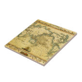 Alte antike Weltkarte Fliese (Seite)