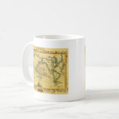Alte antike Weltkarte Kaffeetasse (Vorderseite Links)