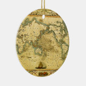 Alte antike Weltkarte Keramikornament (Rechts)