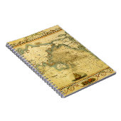 Alte antike Weltkarte Notizblock (Rechte Seite)