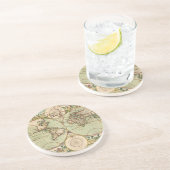 Alte Antike Weltkarte Sandstein Untersetzer (Seite)