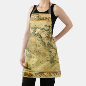 Alte antike Weltkarte Schürze (InSitu)