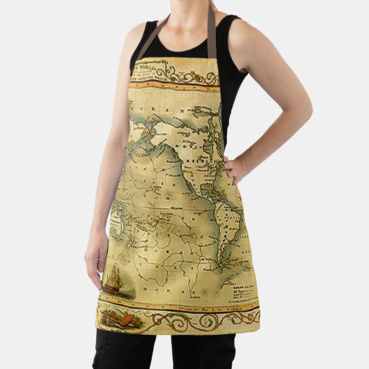 Alte antike Weltkarte Schürze (InSitu)