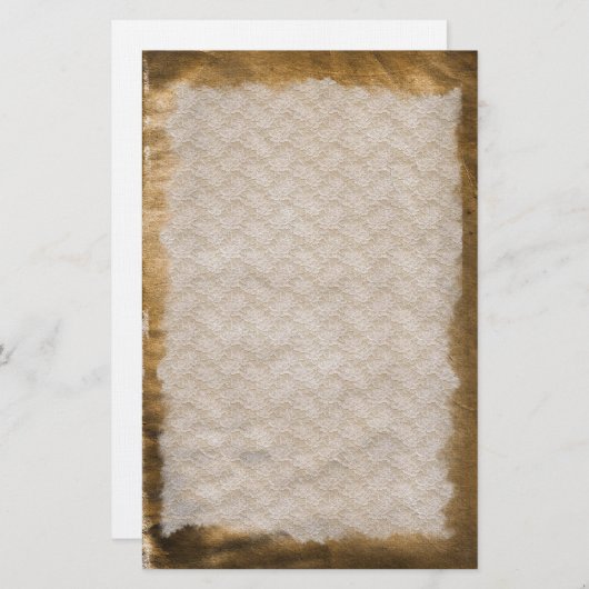 Alte antike, zerknitterte Leiche Briefpapier (Vorne/Hinten)