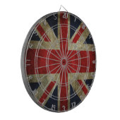 Alte Antiken-BRITISCHE britische Dartscheibe (Vorderseite Links)