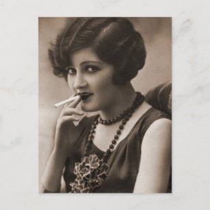 Alte Antique Porträts & Illustrationen von Frauen Postkarte