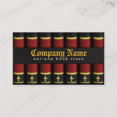 Alte Antiquitätenbuchhandlung Buchhändler-Visitenk Visitenkarte (Vorderseite)