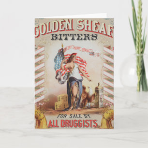 Alte Anzeige für Golden Sheaf Bitters Karte