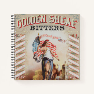 Alte Anzeige für Golden Sheaf Bitters Notizblock