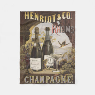 Alte Anzeige für Henriot & Co. Rheims Champagner Fleecedecke