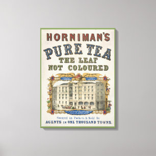 Alte Anzeige für Horniman's Pure Tea Leinwanddruck