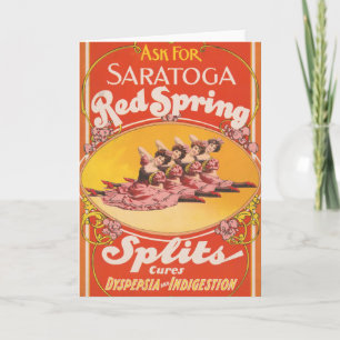 Alte Anzeige für Saratoga Red Spring Splits Karte