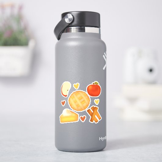 Alte Apfelkuchen und Zutaten Aufkleber (HydroFlask)