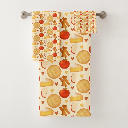 Alte Apfelkuchen und Zutaten Badhandtuch Set (Insitu)