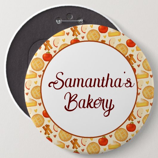 Alte Apfelkuchen und Zutaten Button (Vorne & Hinten)