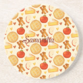 Alte Apfelkuchen und Zutaten Getränkeuntersetzer (Vorne)