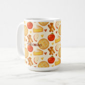 Alte Apfelkuchen und Zutaten Kaffeetasse (Vorderseite Links)