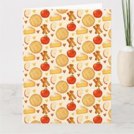 Alte Apfelkuchen und Zutaten Karte