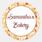 Alte Apfelkuchen und Zutaten Runder Aufkleber (Vorderseite)