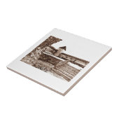 Alte Architektur Burg Sketch Fliese (Seite)