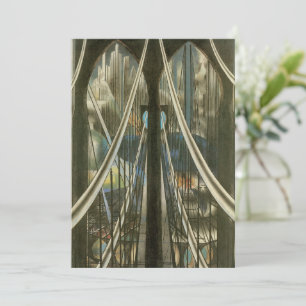 Alte Architektur, Ruhestand Brooklyn Bridge Einladung