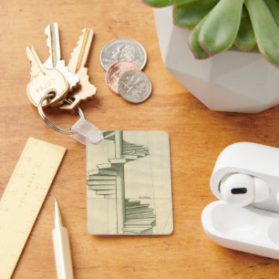 Alte Architekturtreppe, Wendeltreppe Schlüsselanhänger